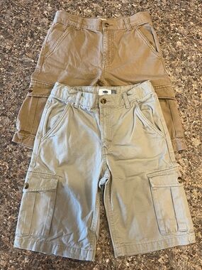 2 Youth kaki cargo shorts by Old Navy